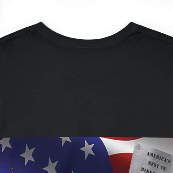 New USA Flag/BBN Unisex Heavy Cotton Tee Printed on Two Sides - Black - Image 12
