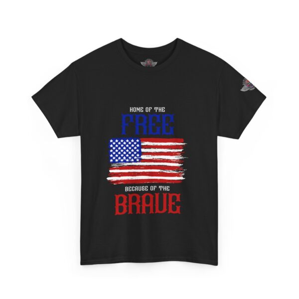 Home Of The Free, Because Of The Brave - Unisex Heavy Cotton Tee - Bold Political Statement T-Shirt for Patriots, Gifts for Supporters, Political Apparel, Casual Wear, Election [...] - Image 2