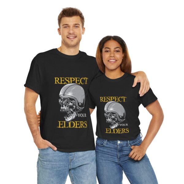 Respect Your Elders - Unisex Heavy Cotton Tee - Motorcycle Statement T-Shirt for Bikers, Patriots, Gifts for Friends & Family, Casual Wear. - Image 12
