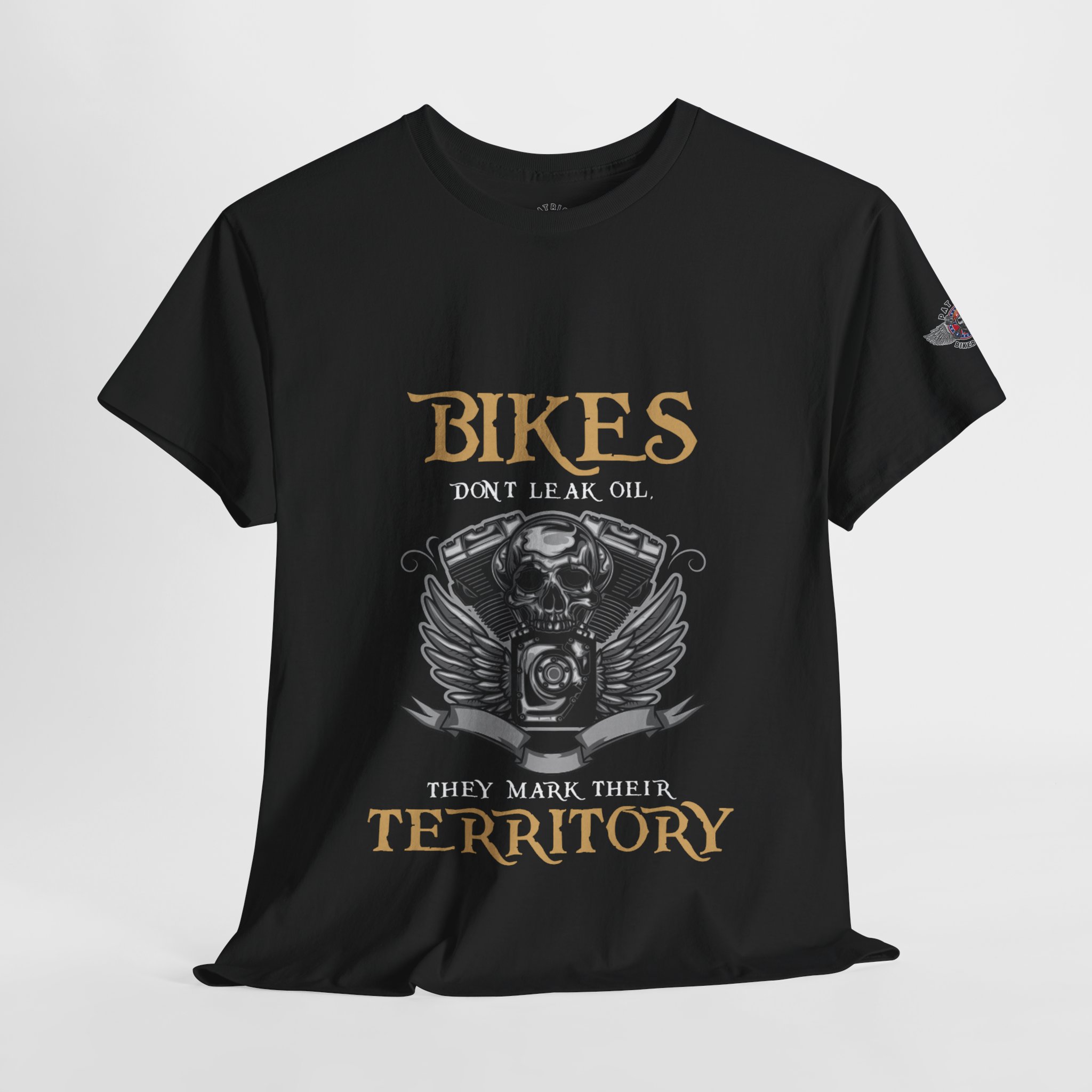 Bikes Don't Leak Oil, They Mark Their Territory - Unisex Heavy Cotton Tee - Motorcycle Statement T-Shirt for Bikers, Patriots, Gifts for Friends & Family, Casual Wear. - Image 4