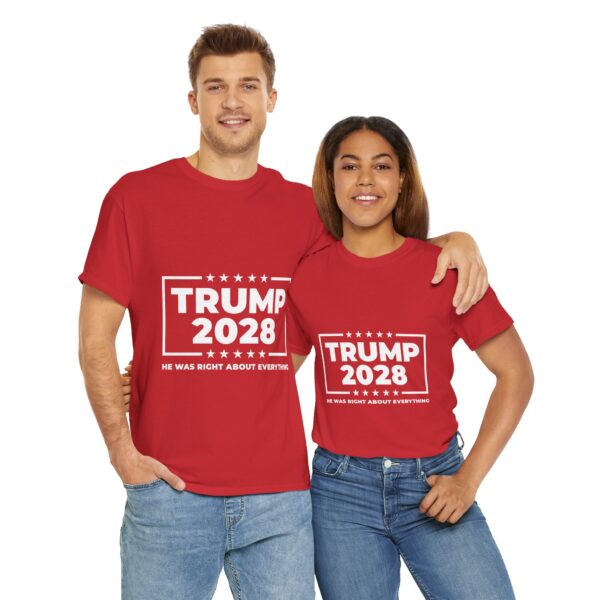 Trump 2028 "He Was Right About Everything" Unisex Heavy Cotton Tee - Bold Political Statement T-Shirt for Patriots, Gifts for Supporters, Political Apparel, Casual Wear, Election [...] - Image 13