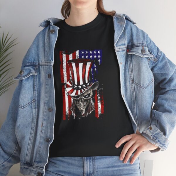 American Skull - Unisex Heavy Cotton Tee - Bold Political Statement T-Shirt for Patriots, Gifts for Supporters, Political Apparel, Casual Wear, Election [...] - Image 7