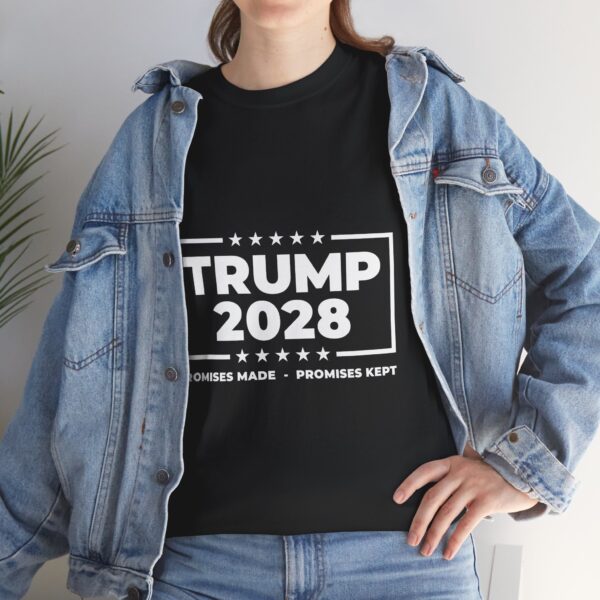 Trump 2028 "Promises Made - Promises Kept" Unisex Heavy Cotton Tee - Bold Political Statement T-Shirt for Patriots, Gifts for Supporters, Political Apparel, Casual Wear, Election [...] - Image 7