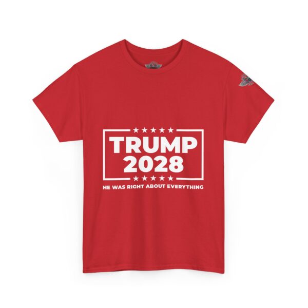 Trump 2028 "He Was Right About Everything" Unisex Heavy Cotton Tee - Bold Political Statement T-Shirt for Patriots, Gifts for Supporters, Political Apparel, Casual Wear, Election [...] - Image 9