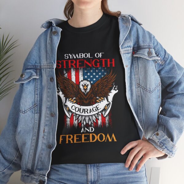 Symbol Of Strength, Courage, And Freedom - Unisex Heavy Cotton Tee - Bold Political Statement T-Shirt for Patriots, Gifts for Supporters, Political Apparel, Casual Wear, Election [...] - Image 7