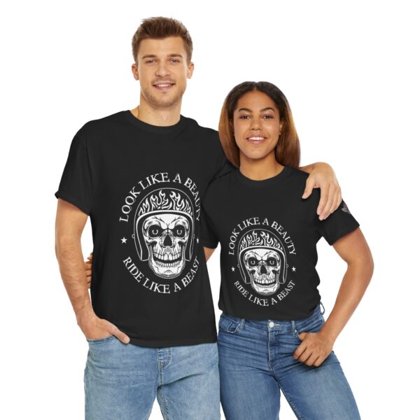 Look Like A Beauty, Ride Like A Beast - Unisex Heavy Cotton Tee - Motorcycle Statement T-Shirt for Bikers, Patriots, Gifts for Friends & Family, Casual Wear. - Image 12