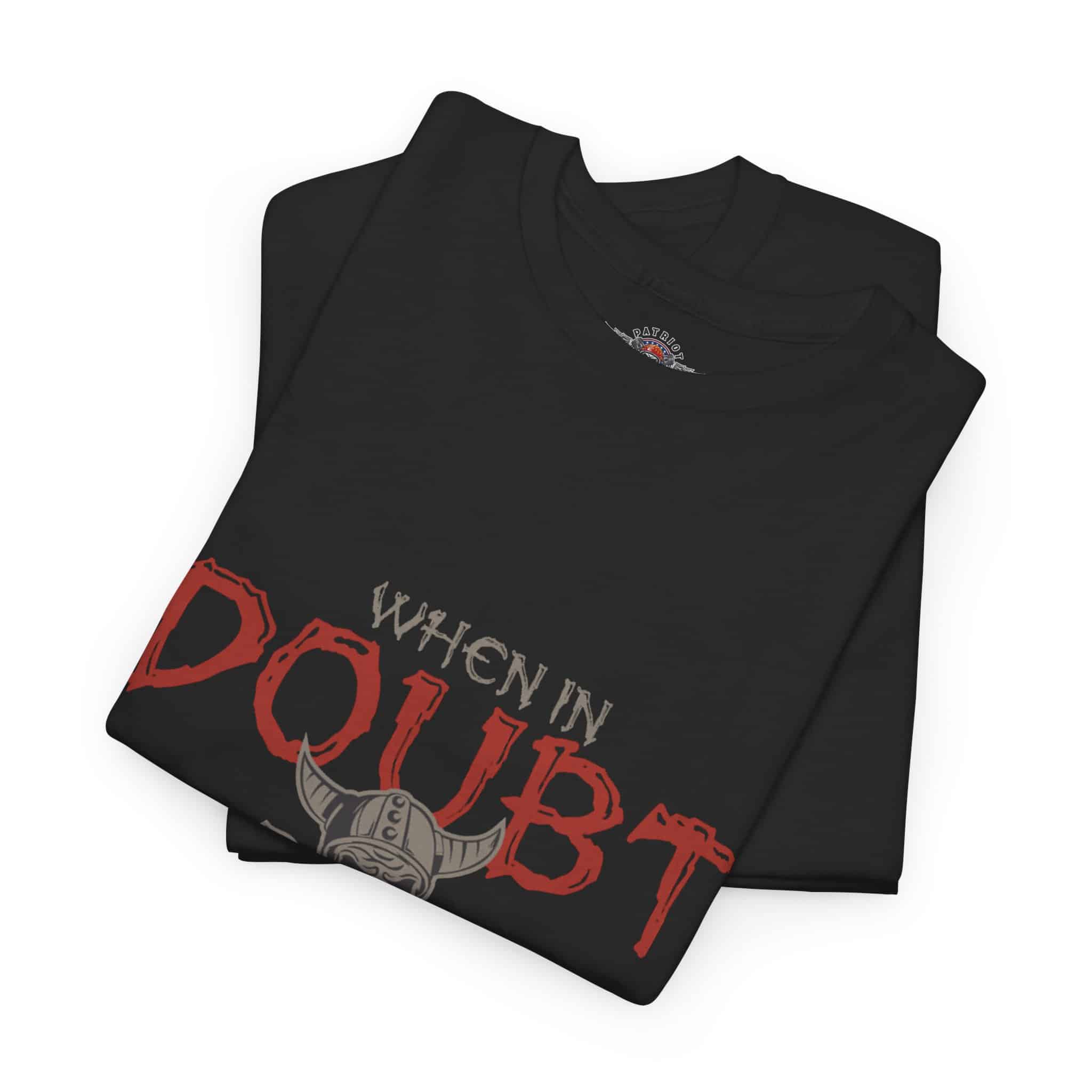 When In Doubt, Throttle It Out - Unisex Heavy Cotton Tee - Motorcycle Statement T-Shirt for Bikers, Patriots, Gifts for Friends & Family, Casual Wear. - Image 3