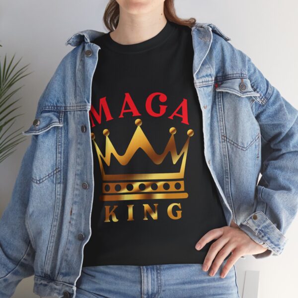 Maga King 1 - Unisex Heavy Cotton Tee - Bold Political Statement T-Shirt for Patriots, Gifts for Supporters, Political Apparel, Casual Wear, Election [...] - Image 7