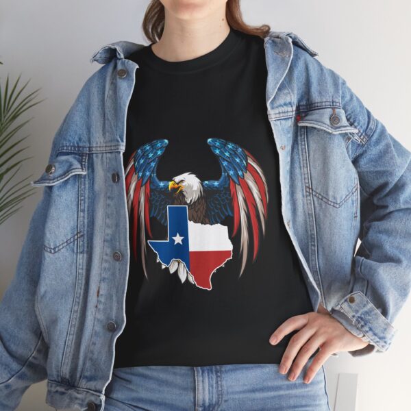 American Texas Eagle - Unisex Heavy Cotton Tee - Bold Political Statement T-Shirt for Patriots, Gifts for Supporters, Political Apparel, Casual Wear, Election [...] - Image 7