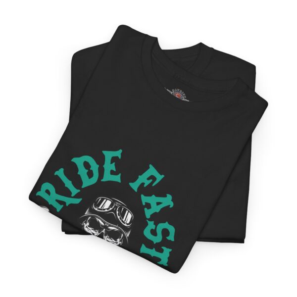 Ride Fast Or Stay Home - Unisex Heavy Cotton Tee - Motorcycle Statement T-Shirt for Bikers, Patriots, Gifts for Friends & Family, Casual Wear. - Image 3