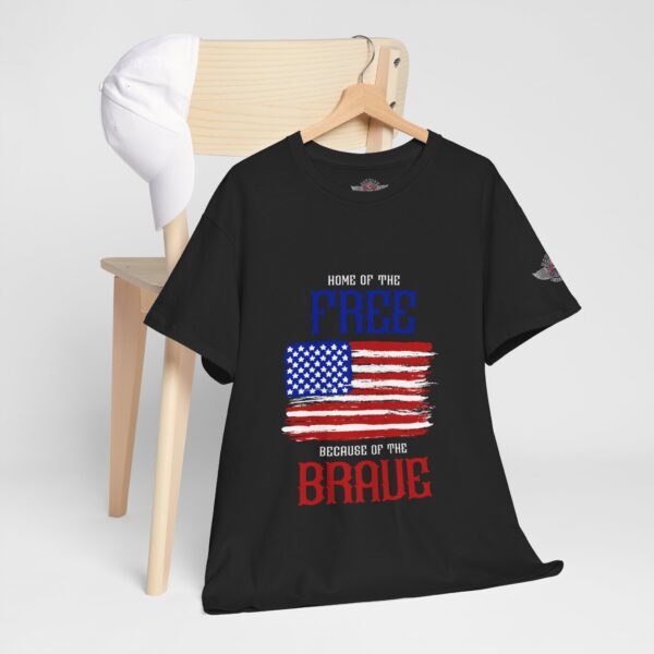 Home Of The Free, Because Of The Brave - Unisex Heavy Cotton Tee - Bold Political Statement T-Shirt for Patriots, Gifts for Supporters, Political Apparel, Casual Wear, Election [...] - Image 5