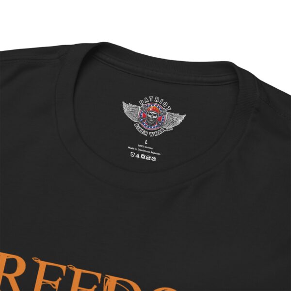 Freedom Gives You The Power To Fly - Unisex Heavy Cotton Tee - Motorcycle Statement T-Shirt for Bikers, Patriots, Gifts for Friends & Family, Casual Wear. - Image 8