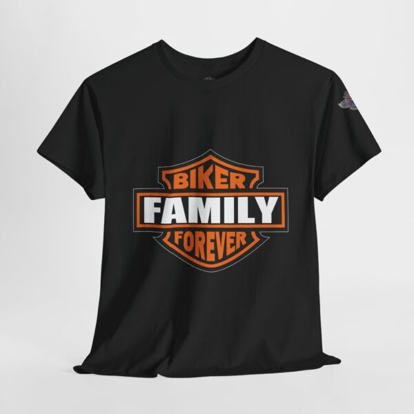 Biker Family Forever - Unisex Heavy Cotton Tee - Unisex Heavy Cotton Tee - Motorcycle Statement T-Shirt for Bikers, Patriots, Gifts for Friends & Family, Casual Wear. - Image 4