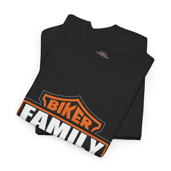 Biker Family Forever - Unisex Heavy Cotton Tee - Unisex Heavy Cotton Tee - Motorcycle Statement T-Shirt for Bikers, Patriots, Gifts for Friends & Family, Casual Wear. - Image 3