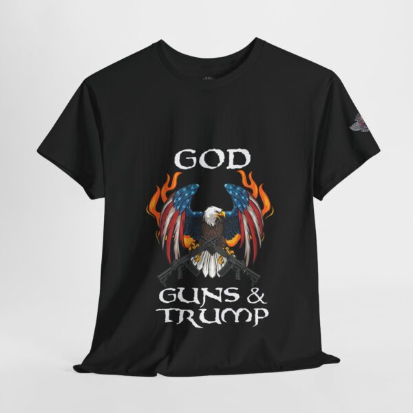 God, Guns & Trump - Unisex Heavy Cotton Tee - Bold Political Statement T-Shirt for Patriots, Gifts for Supporters, Political Apparel, Casual Wear, Election [...] - Image 4