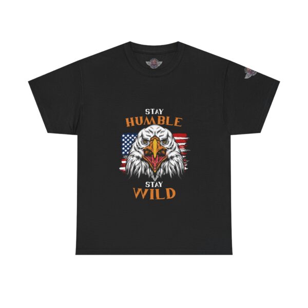 Stay Humble Stay Wild - Unisex Heavy Cotton Tee - Motorcycle Statement T-Shirt for Bikers, Patriots, Gifts for Friends & Family, Casual Wear.