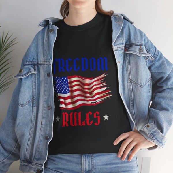 Freedom Rules - Unisex Heavy Cotton Tee - Bold Political Statement T-Shirt for Patriots, Gifts for Supporters, Political Apparel, Casual Wear, Election [...] - Image 7