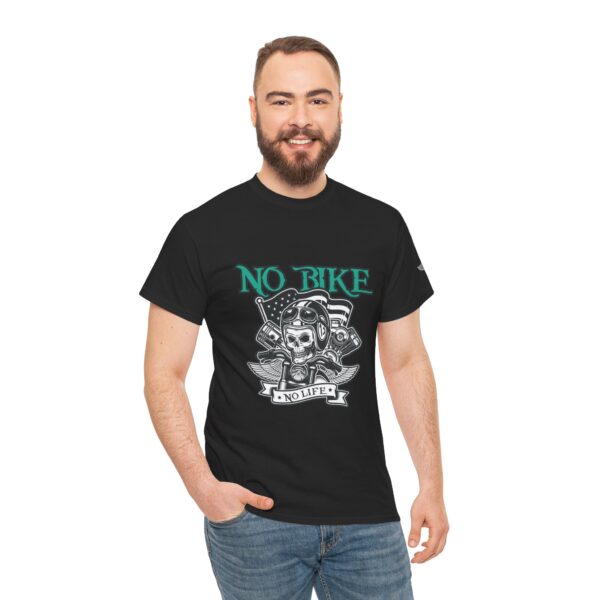 No Bike No Life - Unisex Heavy Cotton Tee - Motorcycle Statement T-Shirt for Bikers, Patriots, Gifts for Friends & Family, Casual Wear. - Image 6