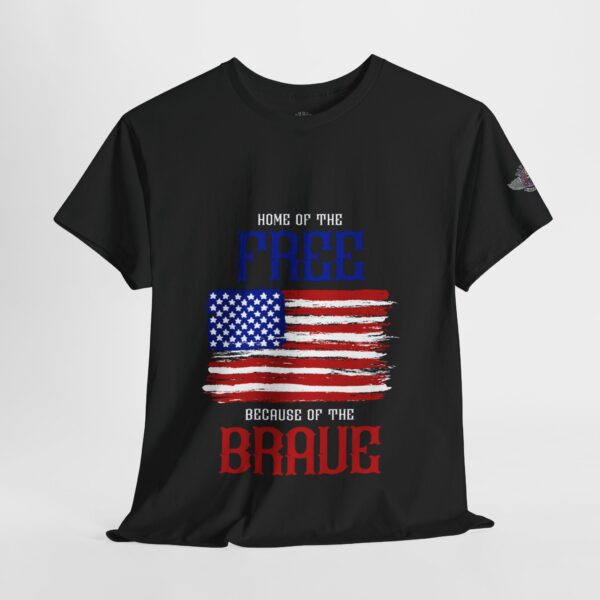 Home Of The Free, Because Of The Brave - Unisex Heavy Cotton Tee - Bold Political Statement T-Shirt for Patriots, Gifts for Supporters, Political Apparel, Casual Wear, Election [...] - Image 4