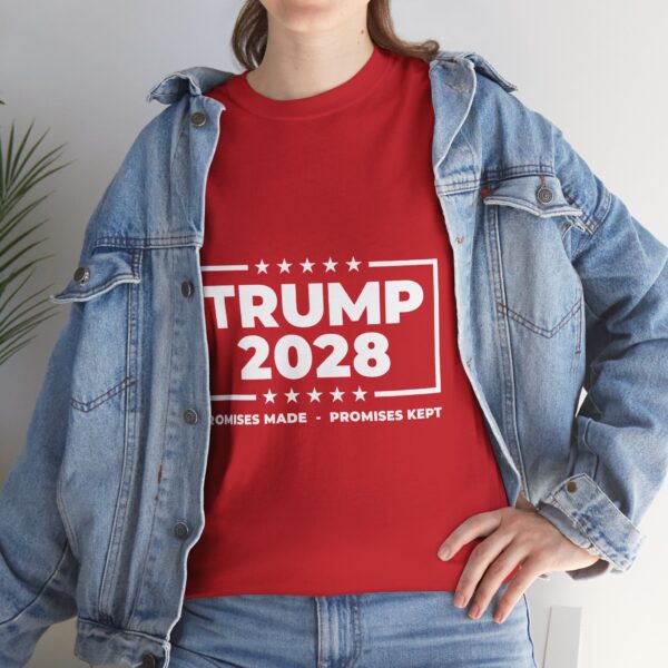 Trump 2028 "Promises Made - Promises Kept" Unisex Heavy Cotton Tee - Bold Political Statement T-Shirt for Patriots, Gifts for Supporters, Political Apparel, Casual Wear, Election [...] - Image 7