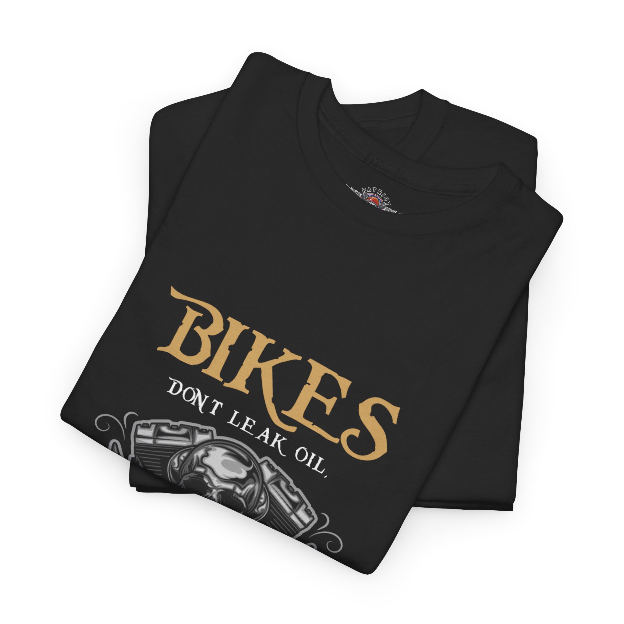 Bikes Don't Leak Oil, They Mark Their Territory - Unisex Heavy Cotton Tee - Motorcycle Statement T-Shirt for Bikers, Patriots, Gifts for Friends & Family, Casual Wear. - Image 3