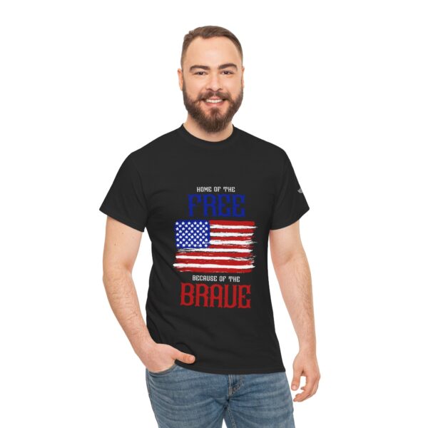 Home Of The Free, Because Of The Brave - Unisex Heavy Cotton Tee - Bold Political Statement T-Shirt for Patriots, Gifts for Supporters, Political Apparel, Casual Wear, Election [...] - Image 6