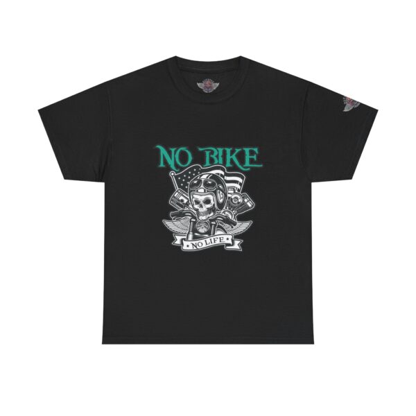 No Bike No Life - Unisex Heavy Cotton Tee - Motorcycle Statement T-Shirt for Bikers, Patriots, Gifts for Friends & Family, Casual Wear.