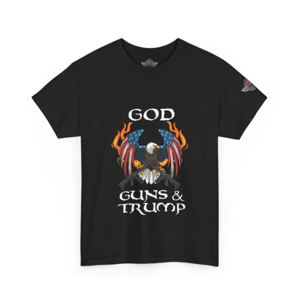 God, Guns & Trump - Unisex Heavy Cotton Tee - Bold Political Statement T-Shirt for Patriots, Gifts for Supporters, Political Apparel, Casual Wear, Election [...] - Image 2