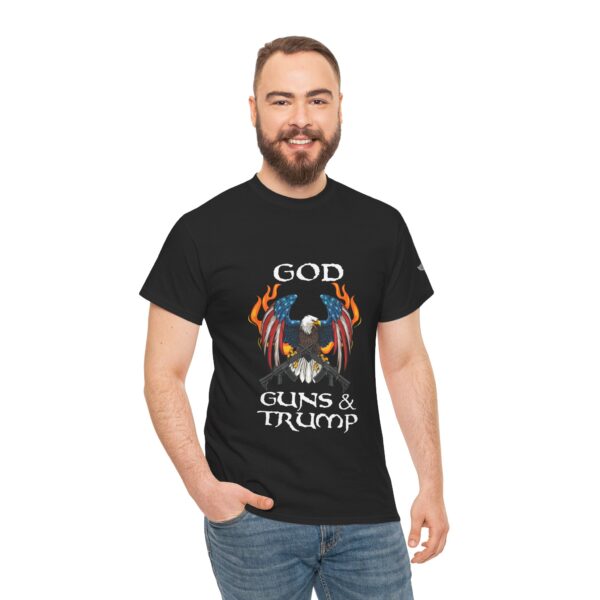 God, Guns & Trump - Unisex Heavy Cotton Tee - Bold Political Statement T-Shirt for Patriots, Gifts for Supporters, Political Apparel, Casual Wear, Election [...] - Image 6