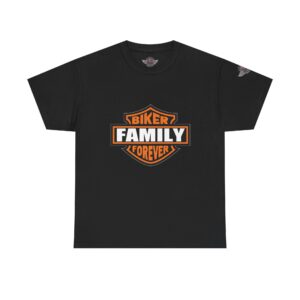 Biker Family Forever - Unisex Heavy Cotton Tee - Unisex Heavy Cotton Tee - Motorcycle Statement T-Shirt for Bikers, Patriots, Gifts for Friends & Family, Casual Wear.
