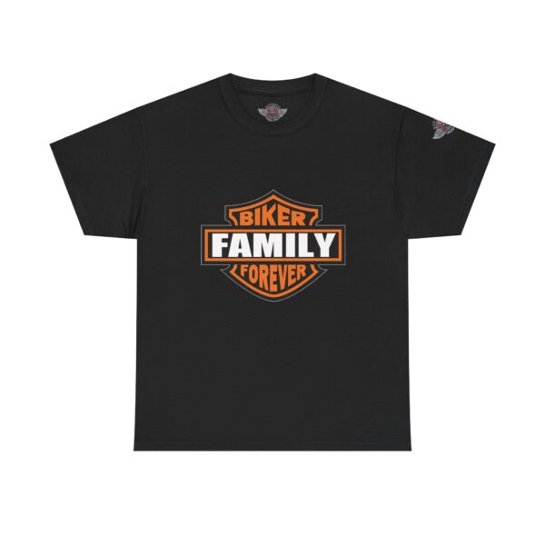 Biker Family Forever - Unisex Heavy Cotton Tee - Unisex Heavy Cotton Tee - Motorcycle Statement T-Shirt for Bikers, Patriots, Gifts for Friends & Family, Casual Wear.