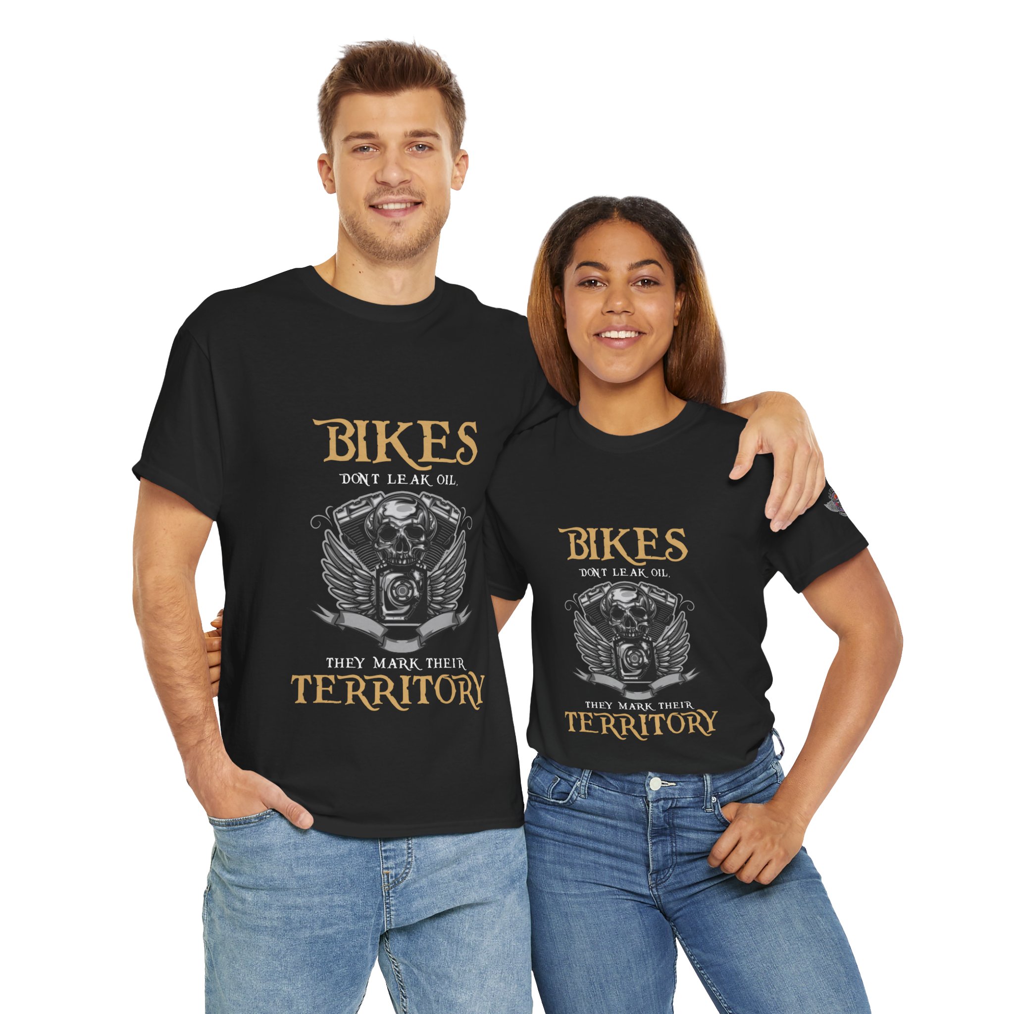 Bikes Don't Leak Oil, They Mark Their Territory - Unisex Heavy Cotton Tee - Motorcycle Statement T-Shirt for Bikers, Patriots, Gifts for Friends & Family, Casual Wear. - Image 12