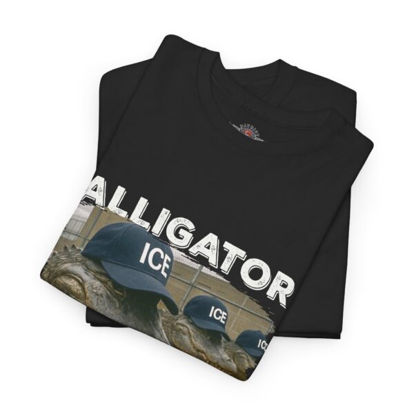 Alligator Alcatraz ICE - Unisex Heavy Cotton Tee - Bold Political Statement T-Shirt for Patriots, Gifts for Supporters, Political Apparel, Casual Wear, Election [...] - Image 3