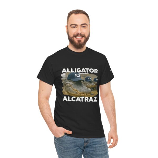 Alligator Alcatraz ICE - Unisex Heavy Cotton Tee - Bold Political Statement T-Shirt for Patriots, Gifts for Supporters, Political Apparel, Casual Wear, Election [...] - Image 6