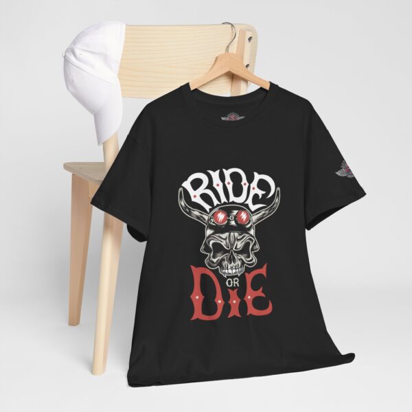 Ride or Die - Unisex Heavy Cotton Tee - Motorcycle Statement T-Shirt for Bikers, Patriots, Gifts for Friends & Family, Casual Wear. - Image 5