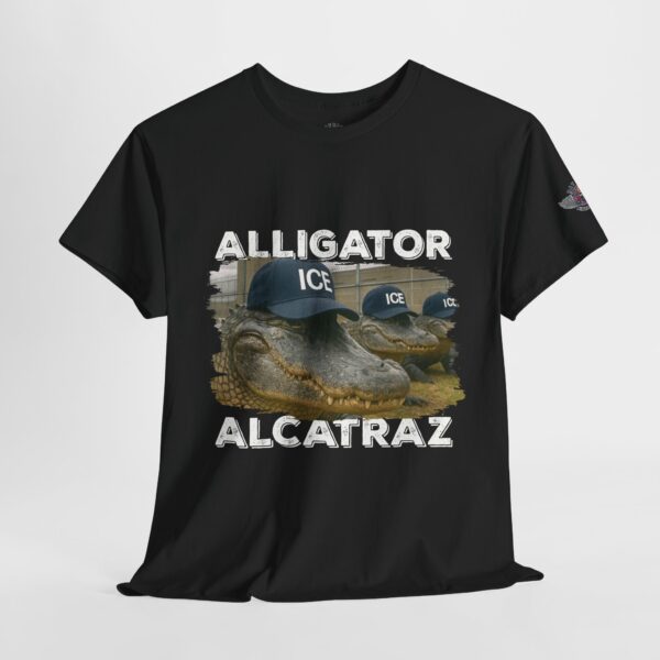 Alligator Alcatraz ICE - Unisex Heavy Cotton Tee - Bold Political Statement T-Shirt for Patriots, Gifts for Supporters, Political Apparel, Casual Wear, Election [...] - Image 4