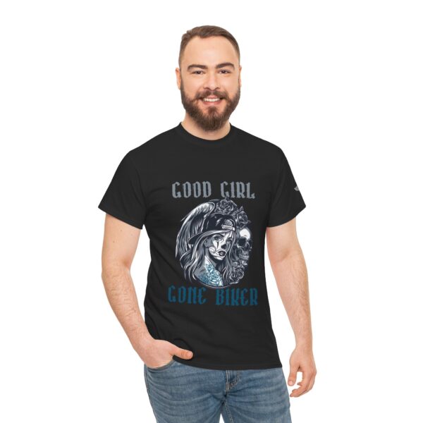 Good Girl Gone Biker - Unisex Heavy Cotton Tee - Motorcycle Statement T-Shirt for Bikers, Patriots, Gifts for Friends & Family, Casual Wear. - Image 6