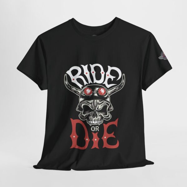 Ride or Die - Unisex Heavy Cotton Tee - Motorcycle Statement T-Shirt for Bikers, Patriots, Gifts for Friends & Family, Casual Wear. - Image 4