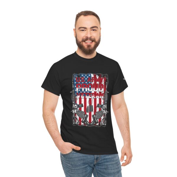 US Army, Proud Veteran - Unisex Heavy Cotton Tee - Bold Political Statement T-Shirt for Patriots, Gifts for Supporters, Political Apparel, Casual Wear, Election [...] - Image 6