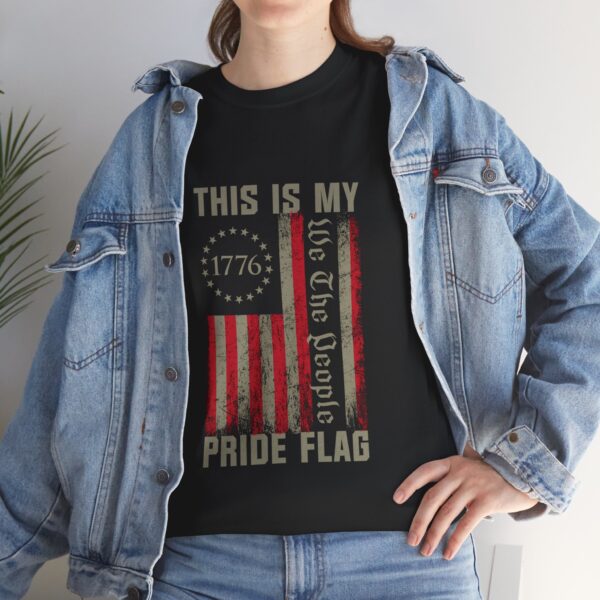 This Is My Pride Flag, We The People - Unisex Heavy Cotton Tee - Bold Political Statement T-Shirt for Patriots, Gifts for Supporters, Political Apparel, Casual Wear, Election [...] - Image 7