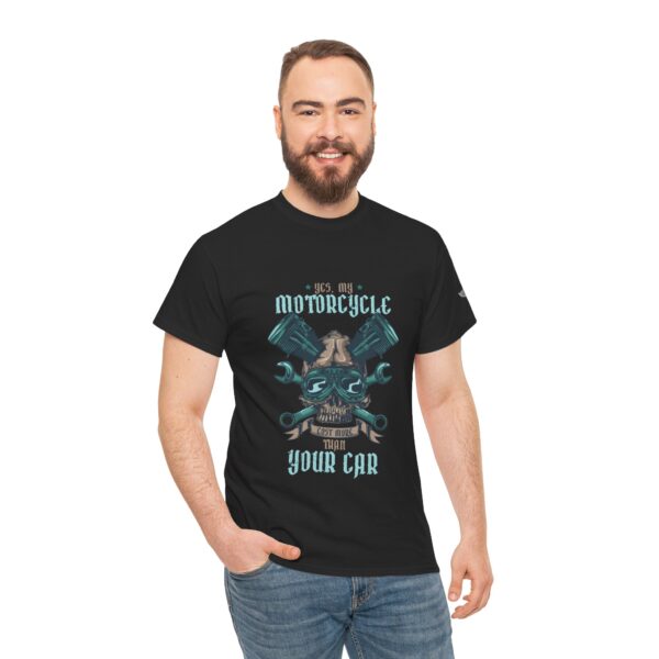 Yes, My Motorcycle Cost More Than Your Car - Unisex Heavy Cotton Tee - Motorcycle Statement T-Shirt for Bikers, Patriots, Gifts for Friends & Family, Casual Wear. - Image 6