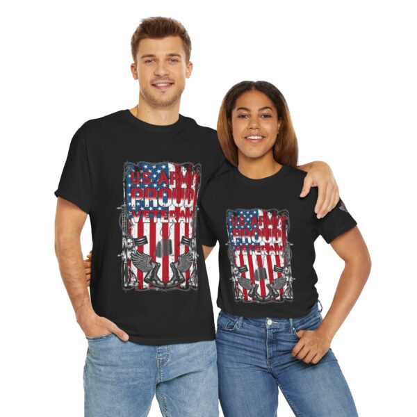 US Army, Proud Veteran - Unisex Heavy Cotton Tee - Bold Political Statement T-Shirt for Patriots, Gifts for Supporters, Political Apparel, Casual Wear, Election [...] - Image 12