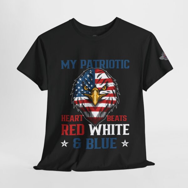 My Patriotic Heart Beats Red, White, & Blue - Unisex Heavy Cotton Tee - Bold Political Statement T-Shirt for Patriots, Gifts for Supporters, Political Apparel, Casual Wear, Election [...] - Image 4