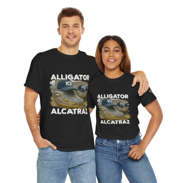Alligator Alcatraz ICE - Unisex Heavy Cotton Tee - Bold Political Statement T-Shirt for Patriots, Gifts for Supporters, Political Apparel, Casual Wear, Election [...] - Image 12