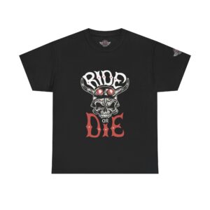 Ride or Die - Unisex Heavy Cotton Tee - Motorcycle Statement T-Shirt for Bikers, Patriots, Gifts for Friends & Family, Casual Wear.