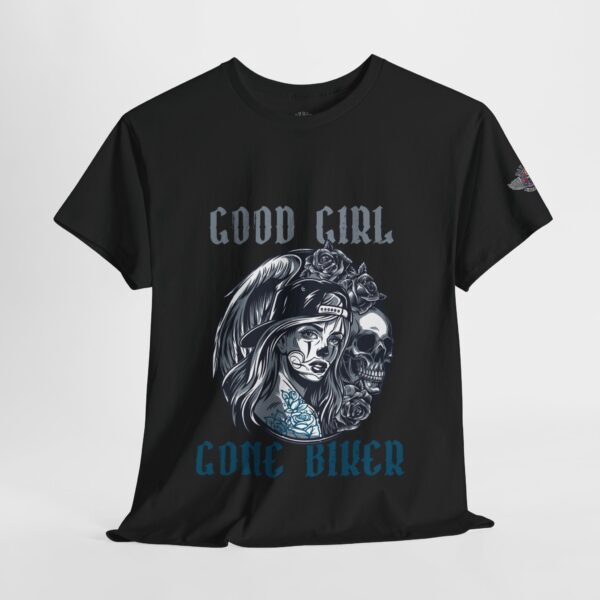 Good Girl Gone Biker - Unisex Heavy Cotton Tee - Motorcycle Statement T-Shirt for Bikers, Patriots, Gifts for Friends & Family, Casual Wear. - Image 4