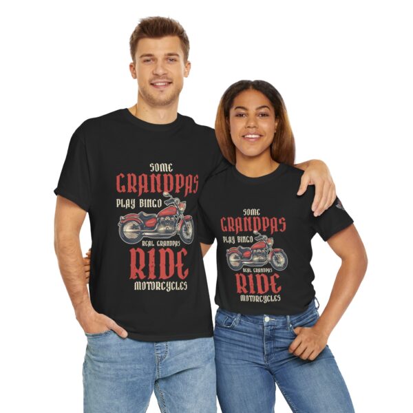Some Grandpas Play Bingo, Real Grandpas Ride Motorcycles - Unisex Heavy Cotton Tee - Motorcycle Statement T-Shirt for Bikers, Patriots, Gifts for Friends & Family, Casual Wear. - Image 11