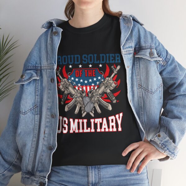 Proud Soldier Of The US Military - Unisex Heavy Cotton Tee - Bold Political Statement T-Shirt for Patriots, Gifts for Supporters, Political Apparel, Casual Wear, Election [...] - Image 7