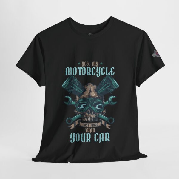 Yes, My Motorcycle Cost More Than Your Car - Unisex Heavy Cotton Tee - Motorcycle Statement T-Shirt for Bikers, Patriots, Gifts for Friends & Family, Casual Wear. - Image 4