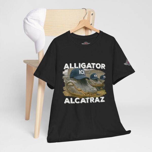 Alligator Alcatraz ICE - Unisex Heavy Cotton Tee - Bold Political Statement T-Shirt for Patriots, Gifts for Supporters, Political Apparel, Casual Wear, Election [...] - Image 5